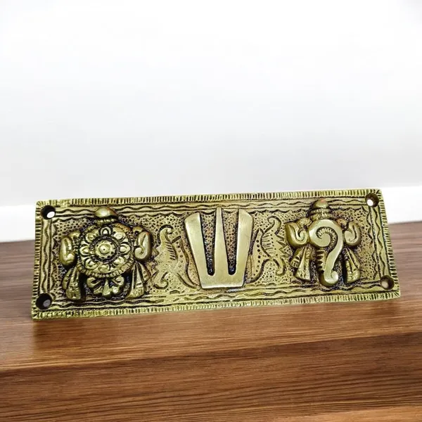 Sjl_Shankh_Chakra_Namah_Wall_Hanging_Plate_Shankha_Tilak_Padma_Swami_Vishnu_Decor_Decorative_Showpiece_1_Cm_Brass_Gold