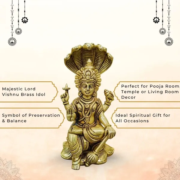 Sjl_Lord_Vishnu_Idol_Sitting_On_Lotus_Sihashan_Finish_Brass_Handicraft_Art_Decorative_Showpiece_20_Cm_Brass_Gold