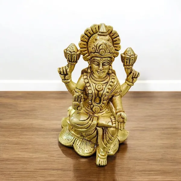 Sjl_Sitting_Idol_Of_Goddess_Lakshmi_Ji_Goddess_Of_Wealth_And_Fortune_House_Warming_Decorative_Showpiece_14_Cm_Brass_Gold