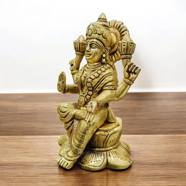 Sjl_Sitting_Idol_Of_Goddess_Lakshmi_Ji_Goddess_Of_Wealth_And_Fortune_House_Warming_Decorative_Showpiece_14_Cm_Brass_Gold