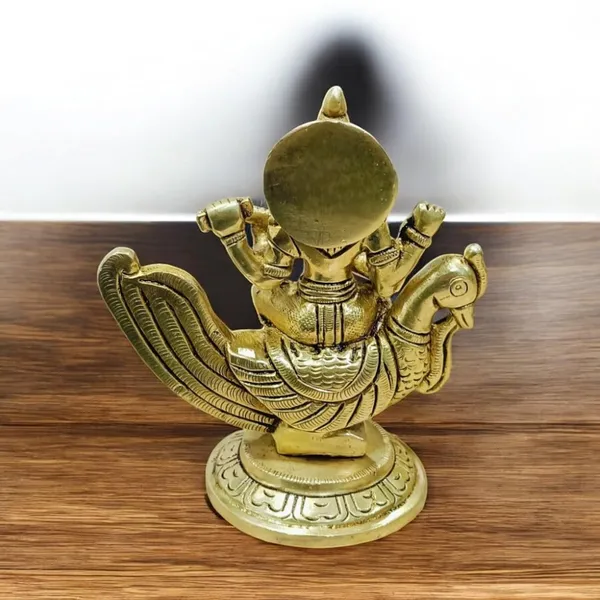 Goddess_Saraswati_Sitting_On_A_Peacock_For_Desk_And_Home_Decor_Antique_Finish_Decorative_Showpiece_11_Cm_Brass_Gold