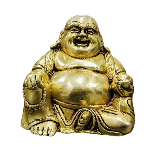 Sjl_Laughing_Buddha_Sitting_Holding_Ingot_Statue_For_Attracting_Money_Wealth_Luck_Decorative_Showpiece_12_Cm_Brass_Gold