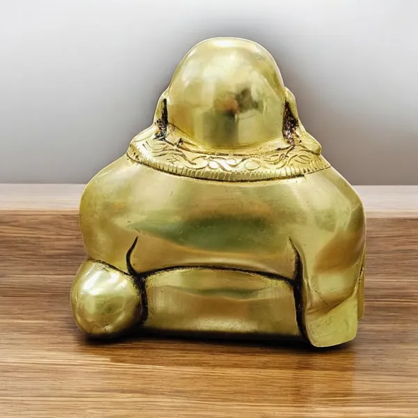 Sjl_Laughing_Buddha_Sitting_Holding_Ingot_Statue_For_Attracting_Money_Wealth_Luck_Decorative_Showpiece_12_Cm_Brass_Gold