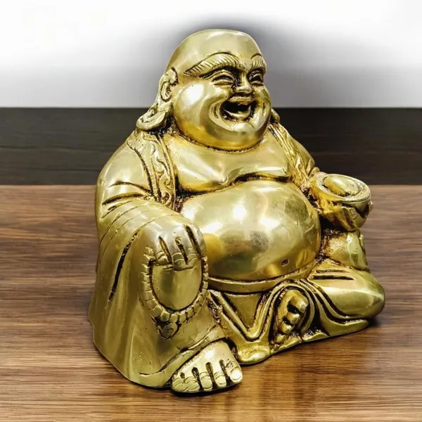 Sjl_Laughing_Buddha_Sitting_Holding_Ingot_Statue_For_Attracting_Money_Wealth_Luck_Decorative_Showpiece_12_Cm_Brass_Gold