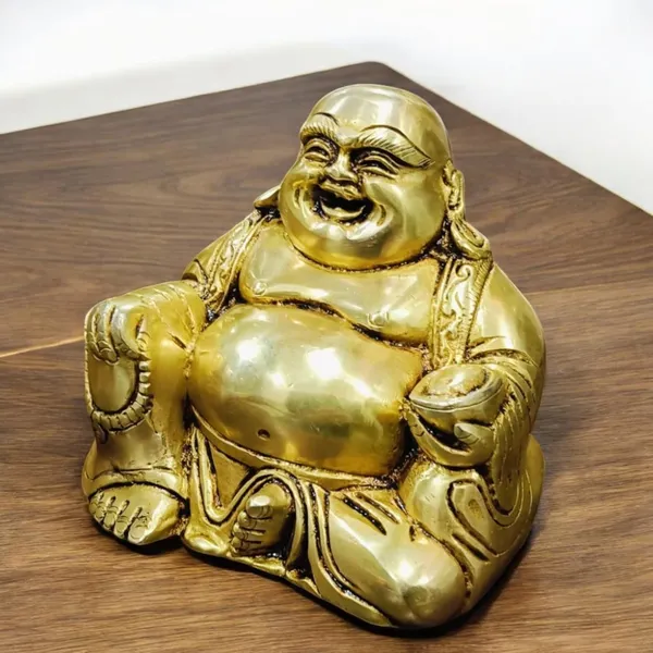 Sjl_Laughing_Buddha_Sitting_Holding_Ingot_Statue_For_Attracting_Money_Wealth_Luck_Decorative_Showpiece_12_Cm_Brass_Gold