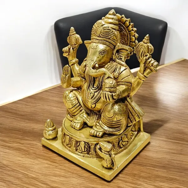 Ganesha_Murti_Idol_Ganpati_Idols_Statue_For_Home_Pooja_Living_Decorative_Showpiece_21_Cm_Brass_Gold