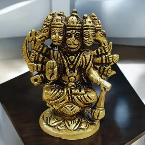 Panchmukhi_Hanuman_Ji_God_Turquoise_Handmade_Panchmukhi_Hanuman_Ji_God_Statue_Decorative_Showpiece_10_Cm_Brass_Gold
