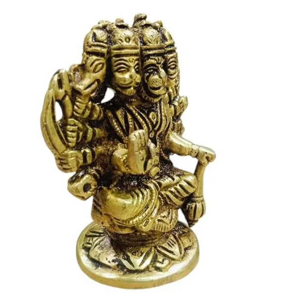 Panchmukhi_Hanuman_Ji_God_Turquoise_Handmade_Panchmukhi_Hanuman_Ji_God_Statue_Decorative_Showpiece_10_Cm_Brass_Gold