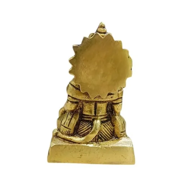 Sjl_Lord_Hanuman_Ji_Murti_Statue_Handcrafted_Showpiece_For_Pooja_Gift_Living_Room_Decorative_Showpiece_9_Cm_Brass_Gold
