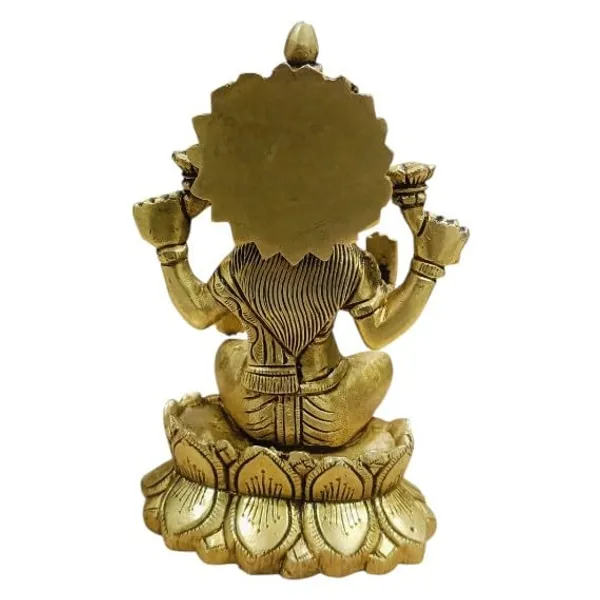 Sjl_Sitting_Idol_Of_Goddess_Lakshmi_Ji_Goddess_Of_Wealth_And_Fortune_House_Warming_Decorative_Showpiece_17_Cm_Brass_Gold