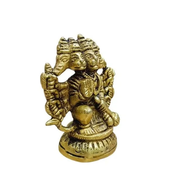 Panchmukhi_Hanuman_Ji_God_Turquoise_Handmade_Panchmukhi_Hanuman_Ji_God_Statue_Decorative_Showpiece_8_Cm_Brass_Gold