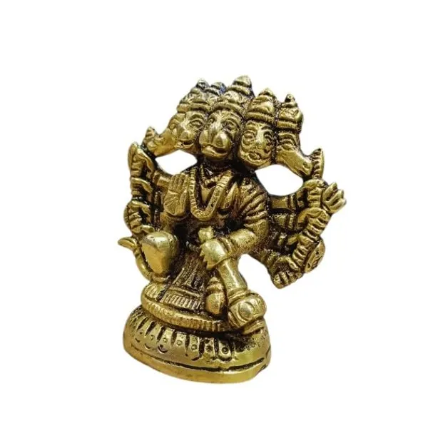 Panchmukhi_Hanuman_Ji_God_Turquoise_Handmade_Panchmukhi_Hanuman_Ji_God_Statue_Decorative_Showpiece_8_Cm_Brass_Gold
