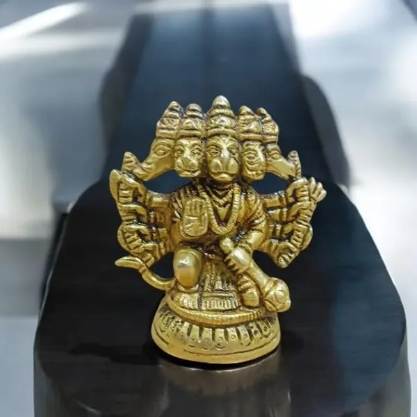 Panchmukhi_Hanuman_Ji_God_Turquoise_Handmade_Panchmukhi_Hanuman_Ji_God_Statue_Decorative_Showpiece_8_Cm_Brass_Gold