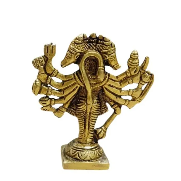 Sjl_Panchmukhi_Hanuman_Ji_God_Turquoise_Handmade_Panchmukhi_Hanuman_Ji_God_Statue_Decorative_Showpiece_10_Cm_Brass_Gold