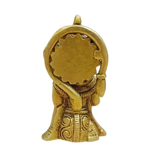Sjl_Lord_Hanuman_Ji_Murti_Statue_Handcrafted_Showpiece_For_Pooja_Gift_Living_Room_Decorative_Showpiece_10_Cm_Brass_Gold