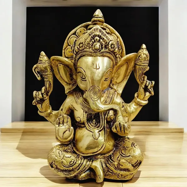 Ganesha_Murti_Idol_Ganpati_Idols_Statue_For_Home_Pooja_Living_Decorative_Showpiece_23_Cm_Brass_Gold