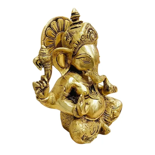 Ganesha_Murti_Idol_Ganpati_Idols_Statue_For_Home_Pooja_Living_Decorative_Showpiece_23_Cm_Brass_Gold