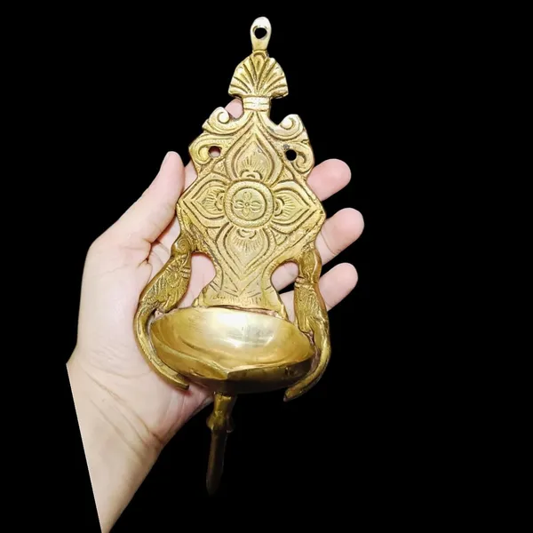 Sjl_Wall_Hanging_Diya_Deepak_Holder_For_Mandir_Wall_Oil_Lamp_Decoration_Items_Brass_Hanging_Diya_Height_9_Inch