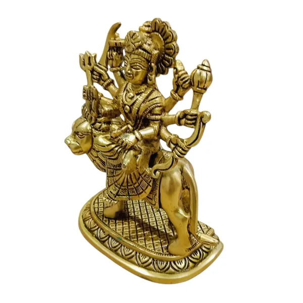 Sjl_Maa_Durga_Idol_Sitting_On_Lion_Maa_Sherawali_Statue_For_Pooja_Living_Room_Decorative_Showpiece_20_Cm_Brass_Gold