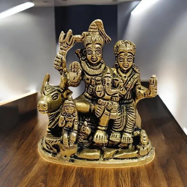 Brass_Made_Hand_Crafted_Shiv_Parivaar_Idol_Murti_For_Home_And_Office_Decorative_Showpiece_9_Cm_Lord_Shiva_Sitting_On_Nandi_Idol_For_Good_Luck_Success_Prosperity