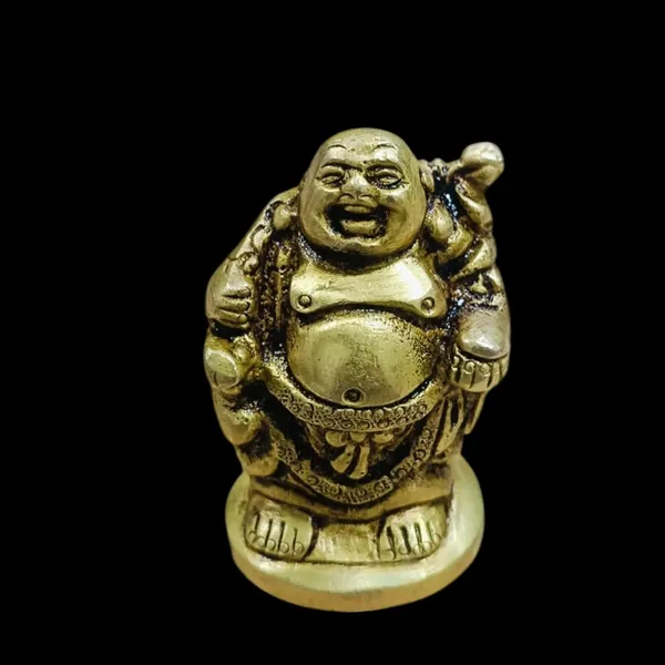 Sjl_Brass_Laughing_Buddha_Sitting_Statue_Idol_For_Happiness_Prosperity_For_Gifting_Dashboard_Attracting_Money_Wealth_Prosperity_Financial_Good_Luck_Decorative_Showpiece_7_Cm_Brass_Gold