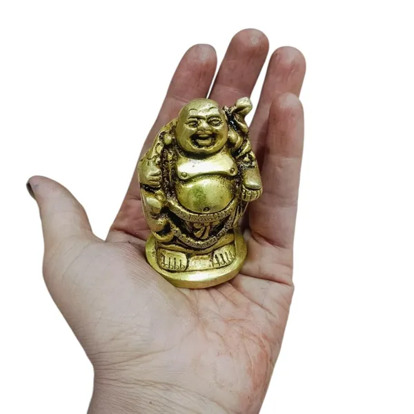 Sjl_Brass_Laughing_Buddha_Sitting_Statue_Idol_For_Happiness_Prosperity_For_Gifting_Dashboard_Attracting_Money_Wealth_Prosperity_Financial_Good_Luck_Decorative_Showpiece_7_Cm_Brass_Gold