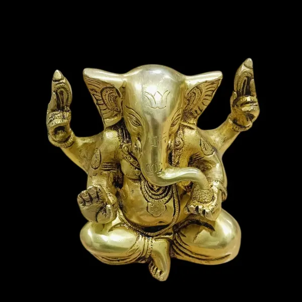 Sjl_Brass_Lord_Ganesha_Murti_Statue_Idol_Ganpati_Idols_For_Dashboard_Perfect_For_Pooja_Home_Office_Living_Gift_Decor_Decorative_Showpiece_15_Cm_Brass_Gold