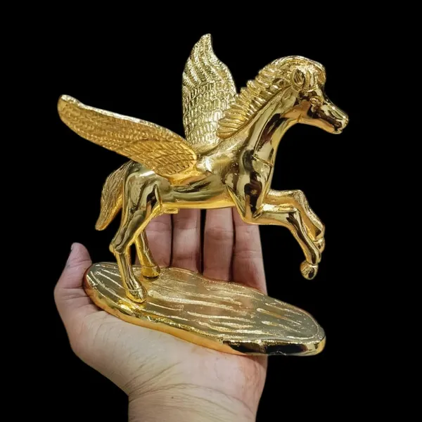 Sjl_Brass_Flying_Angel_Horse_Pegasus_Animal_Feng_Shui_Showpiece_For_Home_Entrance_Decorative_Home_Office_Showpiece_Figurine_Gifting_Decorative_Showpiece_14_Cm_Brass_Gold