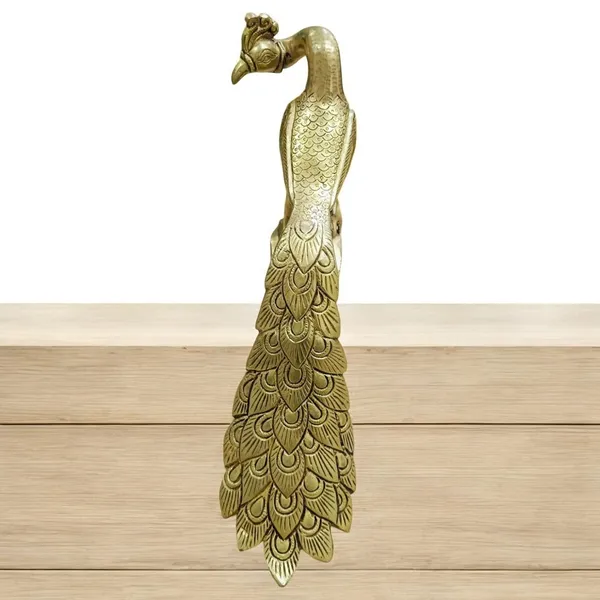 Sjl_Antique_Design_Peacock_Statue_Figurine_Golden_Peacock_Mayur_For_Home_And_Office_Feng_Shui_Vastu_Animal_Decor_Decorative_Showpiece_28_Cm_Brass_Gold