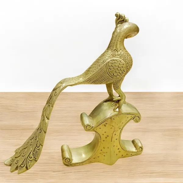 Sjl_Antique_Design_Peacock_Statue_Figurine_Golden_Peacock_Mayur_For_Home_And_Office_Feng_Shui_Vastu_Animal_Decor_Decorative_Showpiece_28_Cm_Brass_Gold