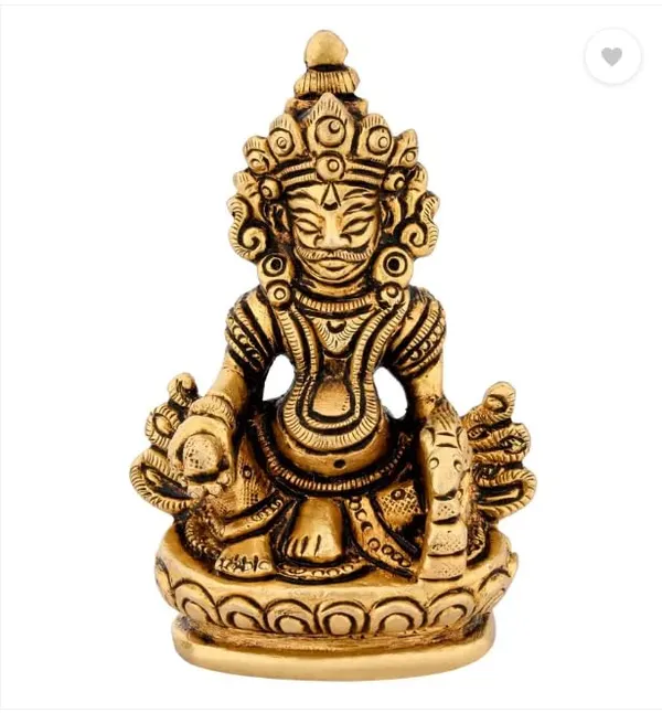 Sjl_Brass_Lord_Kuber_For_Vastu_Wealth_Prosperity_Money_Idol_Kuber_For_Home_Wealth_Prosperity_Car_Dashboard_Pooja_Room_Office_Desk_Decorative_Showpiece_9_Cm_Brass_Gold