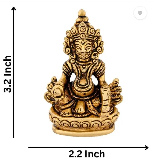 Sjl_Brass_Lord_Kuber_For_Vastu_Wealth_Prosperity_Money_Idol_Kuber_For_Home_Wealth_Prosperity_Car_Dashboard_Pooja_Room_Office_Desk_Decorative_Showpiece_9_Cm_Brass_Gold