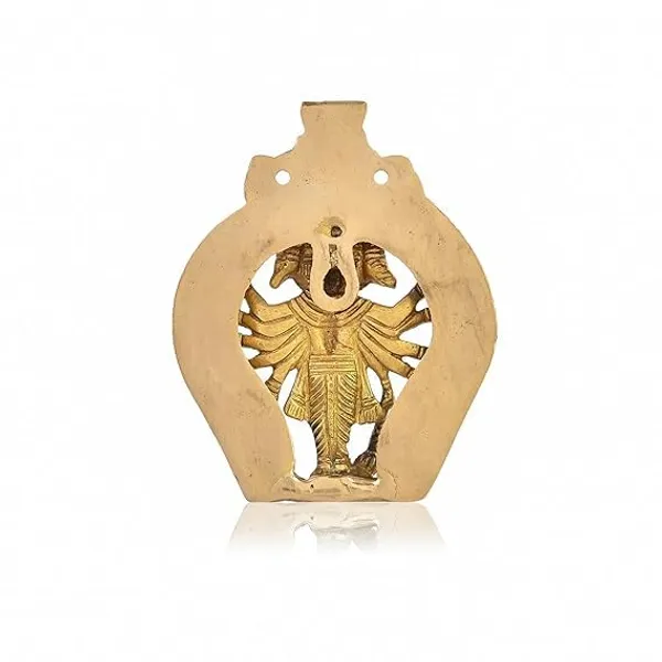 Sjl_Panchmukhi_Hanuman_Ji_Hanging_Showpiece_For_Door_Entrance_Wall_Decor_Yantra_Detailed_Krafted_Idol_For_Home_Gifting_Ideal_For_Home_Decor_Good_Luck_Handmade_Decorative_Showpiece_12_Cm_Brass_Gold