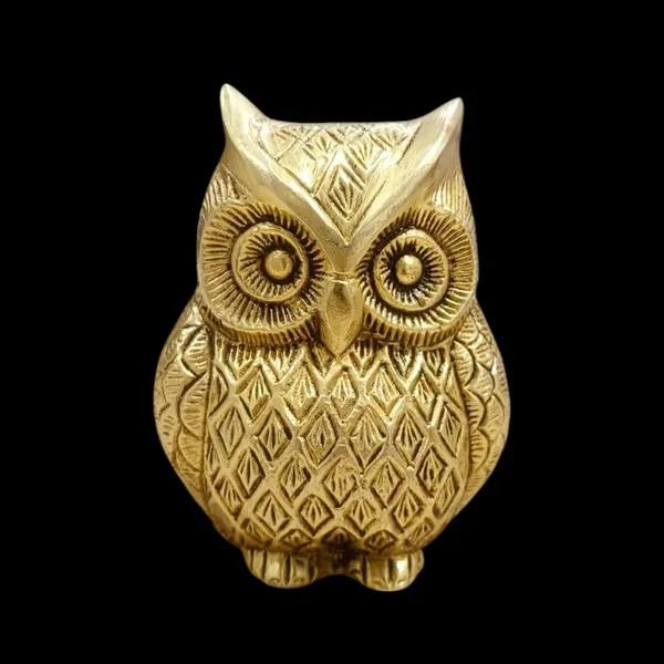 Sjl_Owl_Statue_For_The_Presence_Of_Goddess_Laxmi_For_Wealth_Guarding_At_Home_Office_Gift_Purpose_Decorative_Showpiece_10_Cm_Brass_Gold