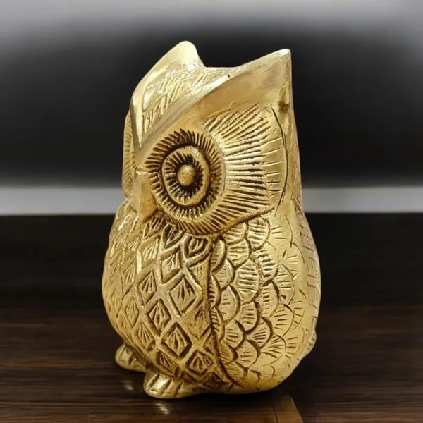 Sjl_Owl_Statue_For_The_Presence_Of_Goddess_Laxmi_For_Wealth_Guarding_At_Home_Office_Gift_Purpose_Decorative_Showpiece_10_Cm_Brass_Gold