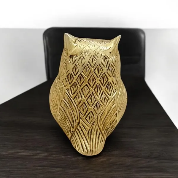 Sjl_Owl_Statue_For_The_Presence_Of_Goddess_Laxmi_For_Wealth_Guarding_At_Home_Office_Gift_Purpose_Decorative_Showpiece_10_Cm_Brass_Gold