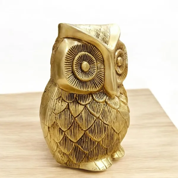 Sjl_Owl_Statue_For_The_Presence_Of_Goddess_Laxmi_For_Wealth_Guarding_At_Home_Office_Gift_Purpose_Decorative_Showpiece_19_Cm_Brass_Gold