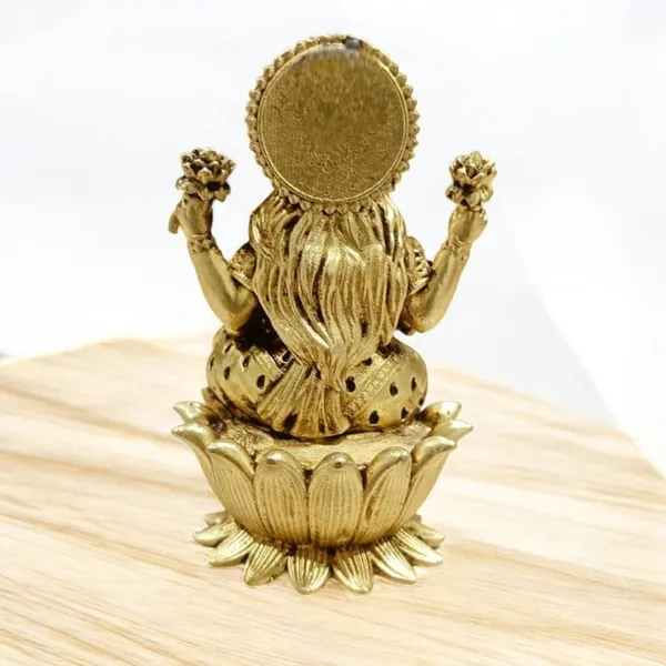 Sjl_Wax_Casting_Brass_Lakshmi_Ji_Goddess_Of_Wealth_And_Fortune_House_Warming_Temple_Pooja_Room_Diwali_Decoration_Decorative_Showpiece_9_Cm_Brass_Gold