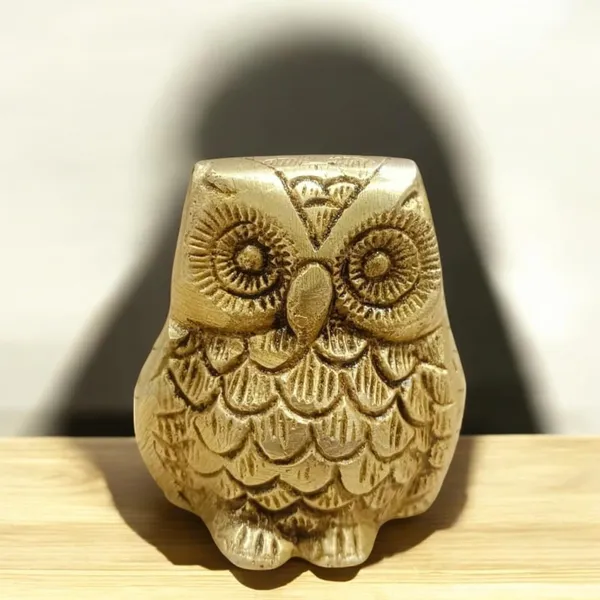 Sjl_Owl_Statue_For_The_Presence_Of_Goddess_Laxmi_For_Wealth_Guarding_At_Home_Office_Gift_Purpose_Decorative_Showpiece_6_Cm_Brass_Gold