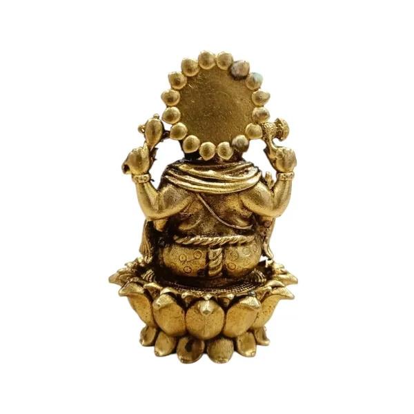 Sjl_Wax_Casting_Brass_Ganesha_Ganpati_Gannu_Idols_Statue_For_Home_Pooja_Living_Temple_Office_And_Gift_Purposes_Decorative_Showpiece_9_Cm_Brass_Gold