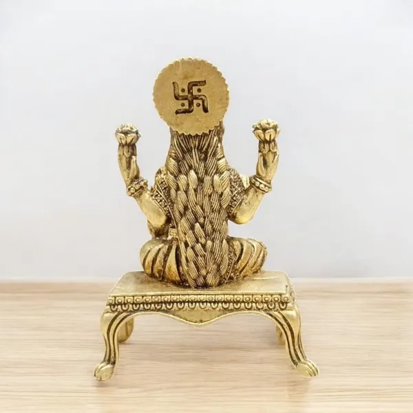 Sjl_Wax_Casting_Brass_Goddess_Lakshmi_Ji_Goddess_Of_Wealth_Fortune_House_Warming_Temple_Pooja_Room_Diwali_Decoration_Decorative_Showpiece_9_Cm_Brass_Gold