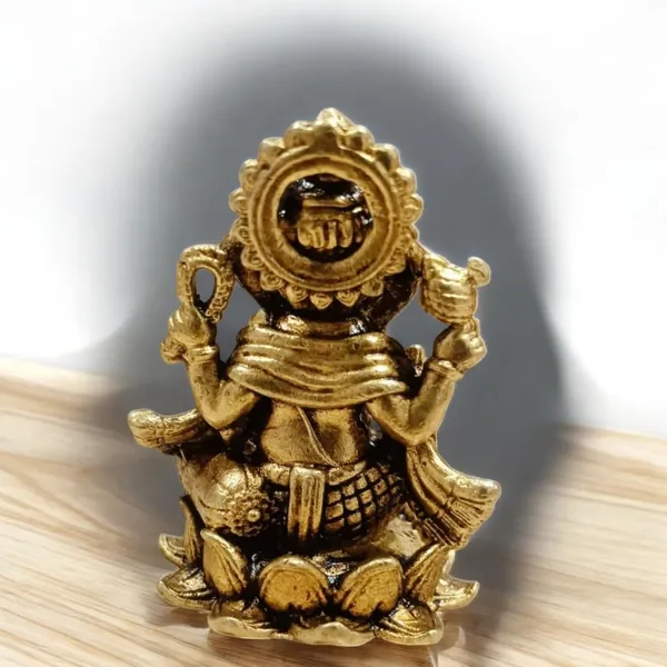 Sjl_Wax_Casting_Brass_Ganesha_Ganpati_Idols_Statue_For_Home_Pooja_Living_Decorative_Showpiece_6_Cm_Brass_Gold