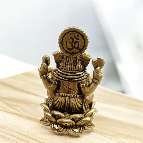Sjl_Wax_Casting_Brass_Antique_Finish_Lord_Ganesha_Idol_Decorative_Ganpati_Murti_For_Home_Temple_Office_And_Gift_Purposes_Pooja_Living_Decorative_Showpiece_7_Cm_Brass_Gold