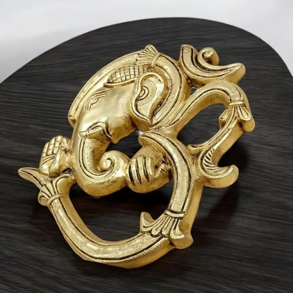 Sjl_Wall_Hanging_Lord_Ganesha_In_Om_Showpiece_For_Decor_Ideal_Gifting_Purposes_Decorative_Showpiece_21_Cm_Brass_Gold