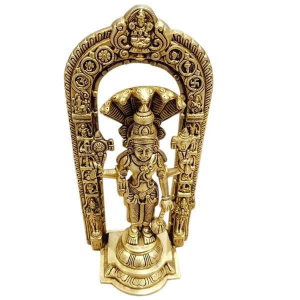 Sjl_Brass_Lord_Vishnu_Idol_With_Sheshnag_Traditional_Hindu_God_Statue_Home_Temple_Decorative_Showpiece_29_Cm_Brass_Gold