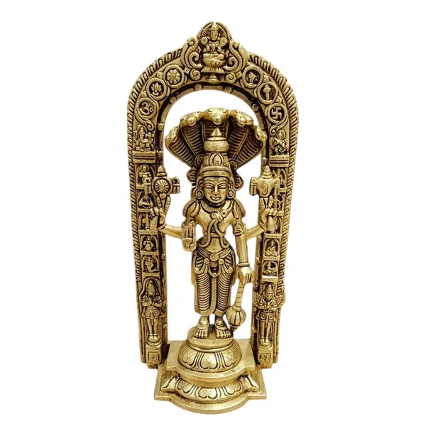 Sjl_Brass_Lord_Vishnu_Idol_With_Sheshnag_Traditional_Hindu_God_Statue_Home_Temple_Decorative_Showpiece_29_Cm_Brass_Gold