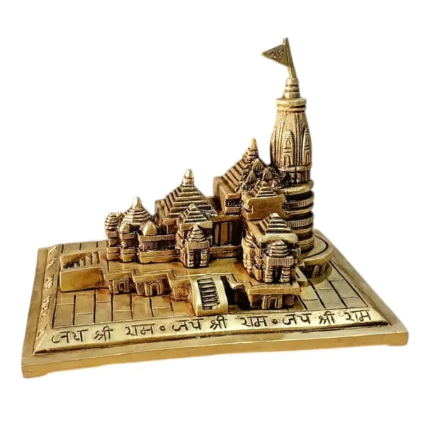 Sjl_Brass_Ram_Mandir_Hindu_Deity_Indian_Religious_Decor_Traditional_Temple_Sculpture_Decorative_Showpiece_14_Cm_Brass_Gold