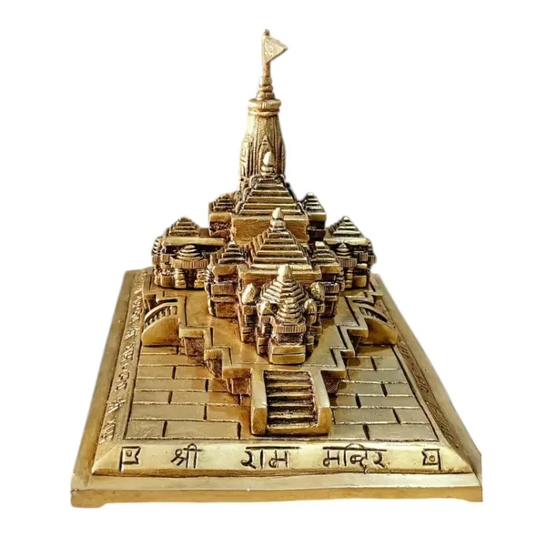 Sjl_Brass_Ram_Mandir_Hindu_Deity_Indian_Religious_Decor_Traditional_Temple_Sculpture_Decorative_Showpiece_14_Cm_Brass_Gold