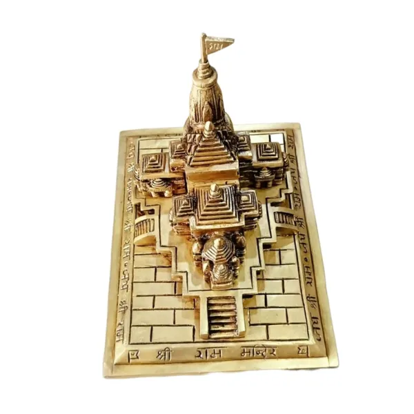 Sjl_Brass_Ram_Mandir_Hindu_Deity_Indian_Religious_Decor_Traditional_Temple_Sculpture_Decorative_Showpiece_14_Cm_Brass_Gold