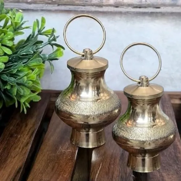 Sjl_Brass_Antique_Finish_Pair_Of_2_Gangajal_Lota_For_Gangajal_Storage_Gift_Purpose_Vintage_With_Handle_Brass_Kalash_Height_2.5_Inch_Gold